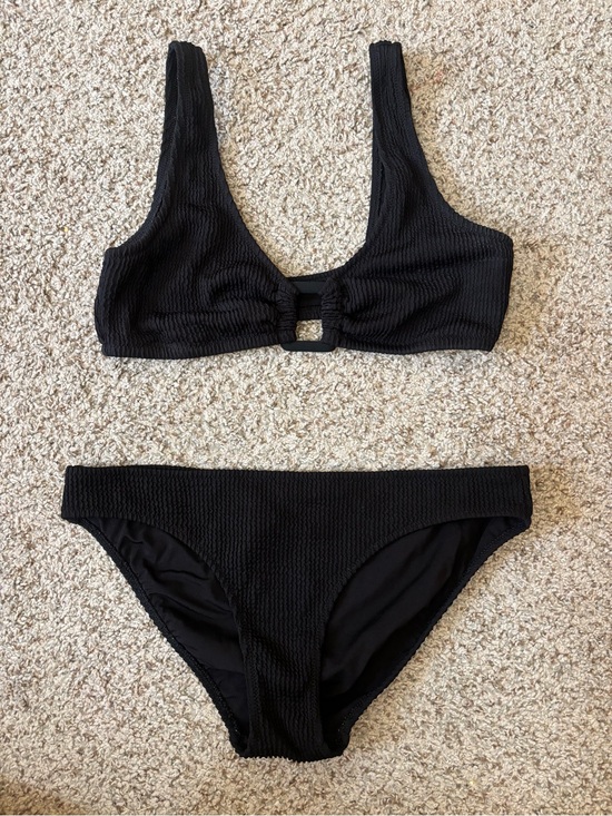 Aerie Other - aerie Black Textured Cutout Bikini Set